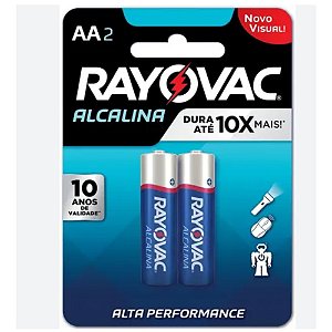 Pilhas ALCALINA Rayovac  AA com 2un.