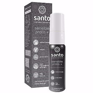 SENSIBLE PRATA+  (Gel Anestésico Unissex Vegano c/ Prata Ativa - 15g) Santo