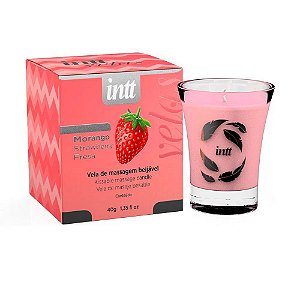 Vela Beijável Aromatiza MORANGO INTT