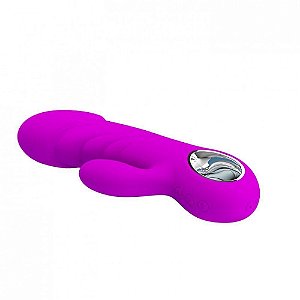Vibrador Ponto G Relevos Ondas 7 Pulsações 5 Intensidades ROXO  - PRETTY LOVE ANSEL