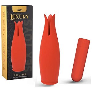 Bullet Massageador De Clitóris E Mamilos, Capa Em Silicone, Recarregável - TULIPA MAX INTT