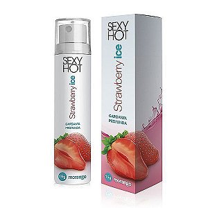 Gel Comestível Eletrizante Garganta Profunda - STRAWBERRY ICE Sexy Hot