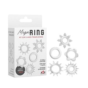 ANEL PENIANO KIT COM 5 ANÉIS MEGA RING EVA1038