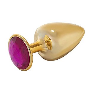 PLUG COM PEDRA HARD (HA114) DOURADO M