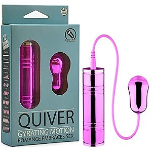 VIBRADOR QUIVER CAPSULA COM CONTROLE ROSA