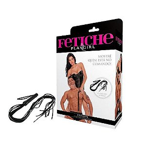 FETICHE CHICOTE LONGO 9 TIRAS 90CM BEGE