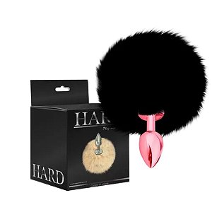 PLUG ANAL POMPOM ESCURO HARD VERMELHO