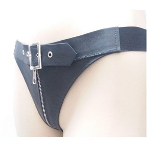 FETICHE CALCINHA ZIPPER POR EXTENSO CA014 PRETO