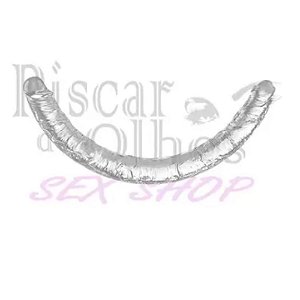 PROTESE DUPLA DOUBLE DILDO 40CM TRANSPARENT