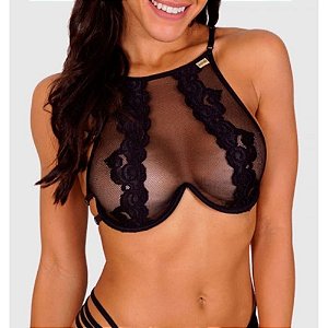 LINGERIE SENSUALLE SOUTIEN VALORIZE PRETO