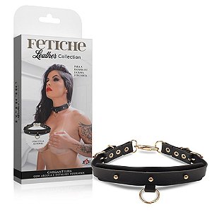 FETICHE GARGANTILHA COM ARGOLA E DETALHES DOURADOS BDSM11