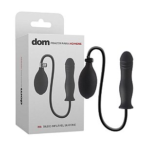 PLUG DILDO INFLÁVEL H6 DOM PRETO