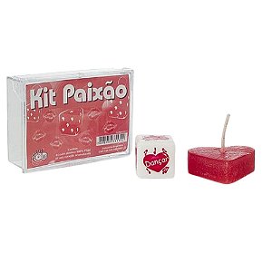 BRINCADEIRA DADO KIT PAIXAO BRANCO/VERMELHO