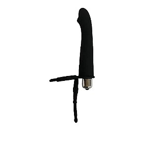 ANEL COMPANHEIRO 6.25 LONG BEGE C/ VIBRO LOVETOY SOFT PRETO