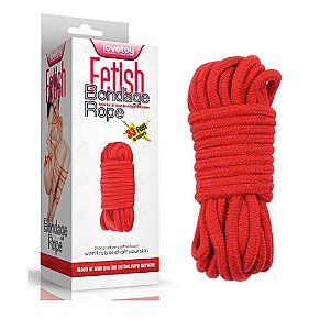 FETICHE BONDAGE CORDA 10M VERMELHO