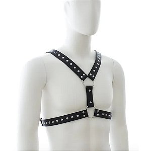 FETICHE HARNESS C/ DUAS ARGOLAS YL0146 LOVETOYS PRETO