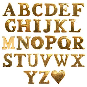 LETRAS DOURADAS PARA CALCINHAS