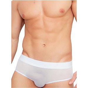 CUECA SLIP TRANSPARENTE PRUS QUINTTUS BRANCO