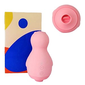 VIBRADOR COM ESTIMULADOR DE CLITORIS LINGUA MAGICA MVS1136