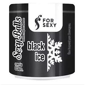 Sexy Balls BLACK ICE Bolinha Explosiva (Refresca e Beijável) 3uni - ForSexy