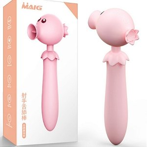 VIBRADOR MAIG SEAHORSE MVA1030 ESTIMULADOR COM LINGUA MAGICA