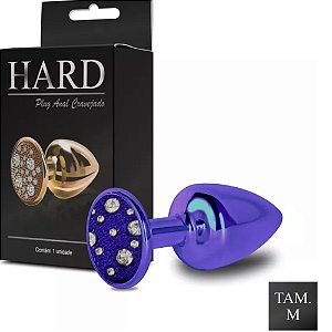 PLUG ANAL CRAVEJADO EM STRASS HARD (HA135) LILÁS M