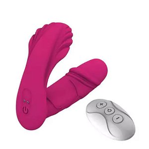 VIBRADOR PULSER COM MOVIMENTO SOBE E DESCE ROSA U