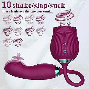 VIBRADOR DUPLO FLEXÍVEL COM 10 MODOS DE VIBRAÇÕES E 10 MODOS DE INTENSIDADES DE PULSAÇÃO - VB125