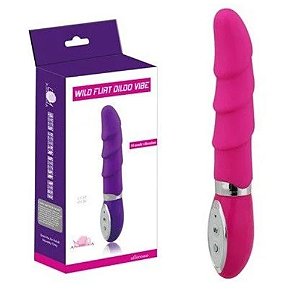 VIBRADOR PURO SILICONE CIRÚRGICO 10 VIBRAÇÕES SILENCIOSO E A PROVA D'ÁGUA WILD FLIRT  - VB026