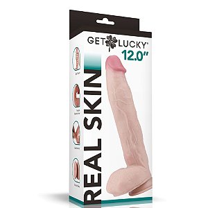 PROTESE REALISTICA REAL SKIN GET LUCKY 12,0'' 30,5x5,6cm