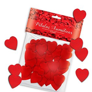 PETALAS AROMATICAS COM FORMATO DE CORAÇÃO VERMELHO U
