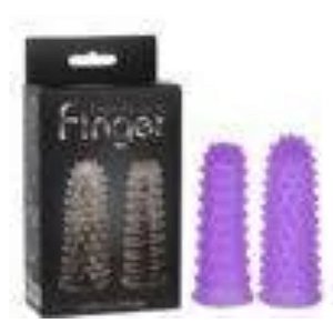 Jogo com 2 dedeiras massageadoras em silicone - KT812L