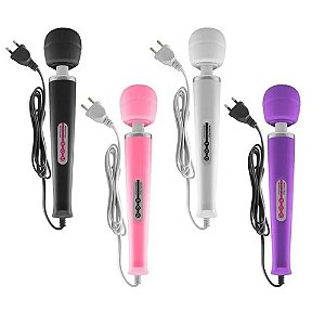 Varinha Mágica Massageador Grande Elétrico Super Potente e Silencioso TOMADA - ROSA - IMP13