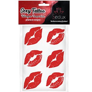 Tatuagem Temporária  Cartela Sexy Tattoo Beijinhos