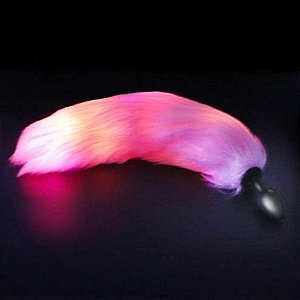 Plug Anal de Luxo Em Silicone Com Cauda Luminosa - PL082