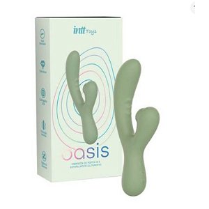 Vibrador de Ponto G e Estimulador Clitóris com Ondas de Pressão - OASIS - IM0429