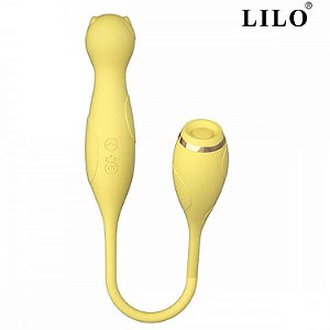 Vibrador Duplo MYSTIQUE -Flexível Recarregável com 10 Modos de Vibração e 10 modos de Pulsação - ES024 / XD1026 LL-B2110
