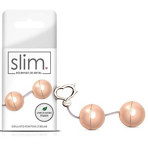 CONJUNTO POMPOAR 2 BOLAS DE METAL SLIM SEXY FANTASY ROSE U -