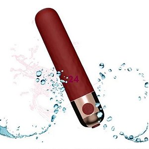 VIBRADOR CHÉRIE - Mini Bullet Luxuoso com 10 Vibrações, Silicone Touch e Recarregável  - VB249 E83C RED
