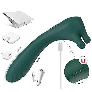 Vibrador Duplo Para Penetração ou Estimulação de Clitóris com Rotação - ANGEL's - S-Hande - 7320