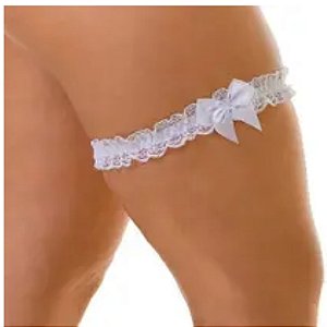 TIARA DE PERNA COM LAÇO BRANCO