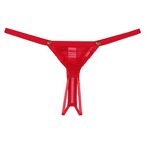 CALCINHA SENSUALLE TANGA POMBINHA VERMELHO U