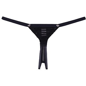 CALCINHA SENSUALLE TANGA POMBINHA PRETO U