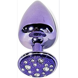 PLUG ANAL CRAVEJADO EM STRASS HARD (HA134) LILÁS P