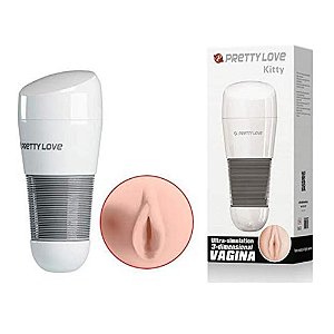 MASTURBADOR LANTERNA VAGINA CYBER SKIN KITTY PRETTY LOVE DOU