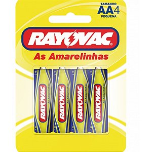 Pilha Amarela AA Rayovac com 4un. -