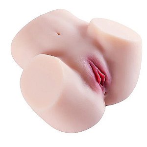 Masturbador Masculino Bunda Com Vagina e Ânus Super Realística e Com 10 Vibrações - M31 - 7785