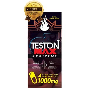 Estimulante Masculino Teston Max Xtreme Cartela com 4 Cápsulas