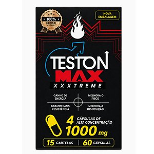 Estimulante Masculino Teston Max Xtreme Cartela com 4 Cápsulas