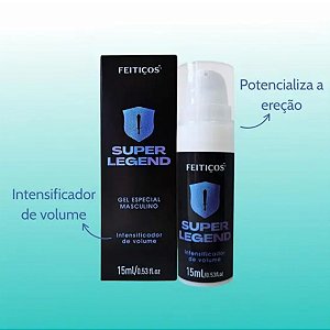Gel Especial Masculino - Intensificador de Volume - Super Legend - 15ml - Feitiços